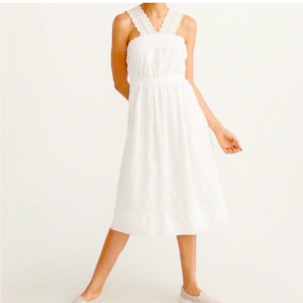 Abercrombie White Eyelet Midi Dress